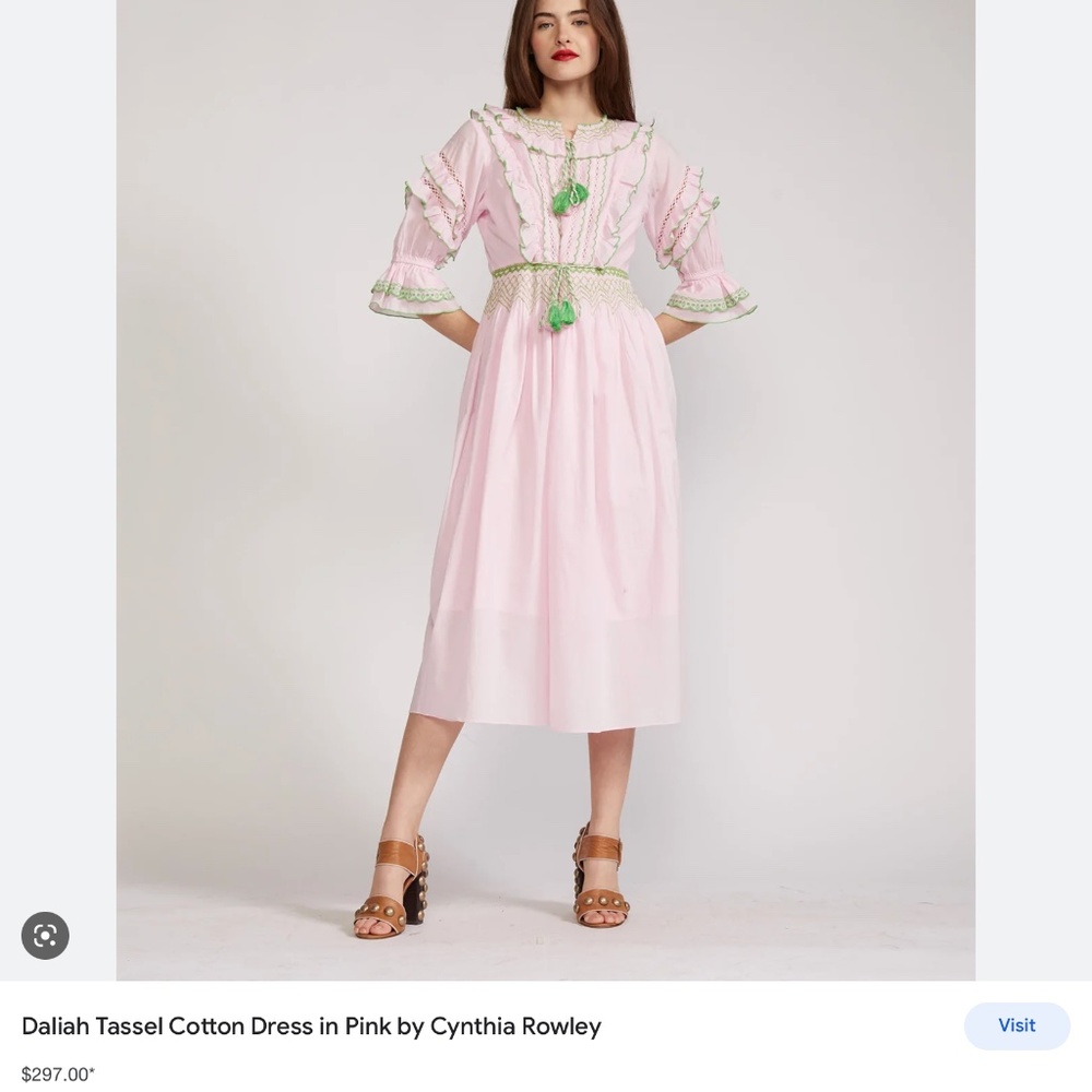 Cynthia Rowley Delilah Tassel Cotton Dress